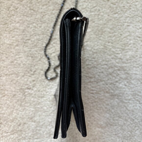 Vintage Anne Klein for Calderon black embossed going out bag with chain strap - Picture 3 of 5